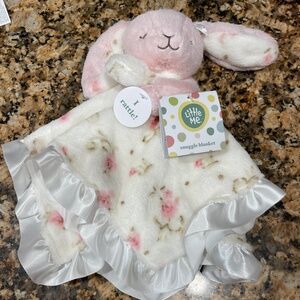 Little me snuggle rattle tags on